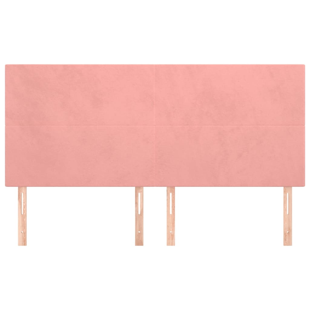 Têtes de lit 4 pcs Rose 100x5x78/88 cm Velours - XIOS