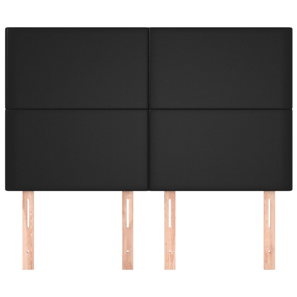 Têtes de lit 4 pcs Noir 72x5x78/88 cm Similicuir - XIOS