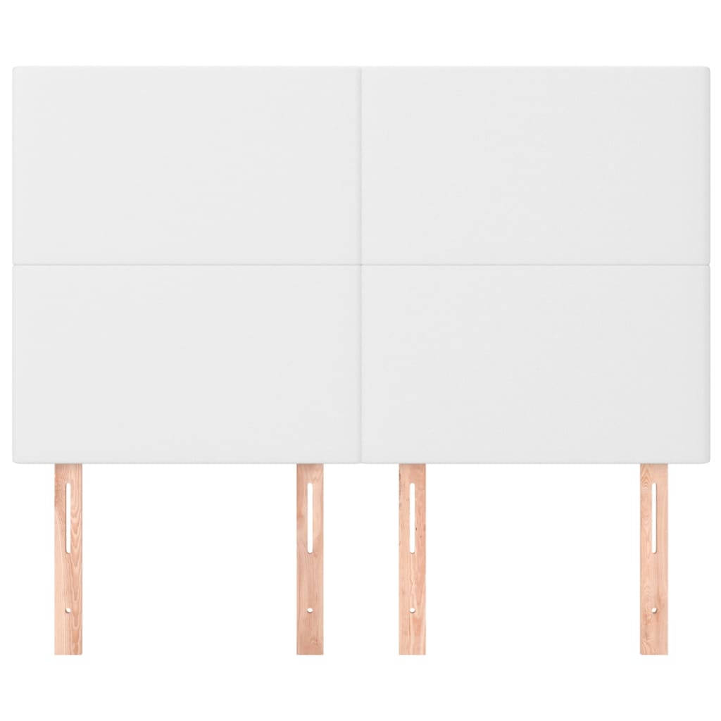 Tête de lit blanche 144 x 5 x 118/128 cm similicuir - XIOS