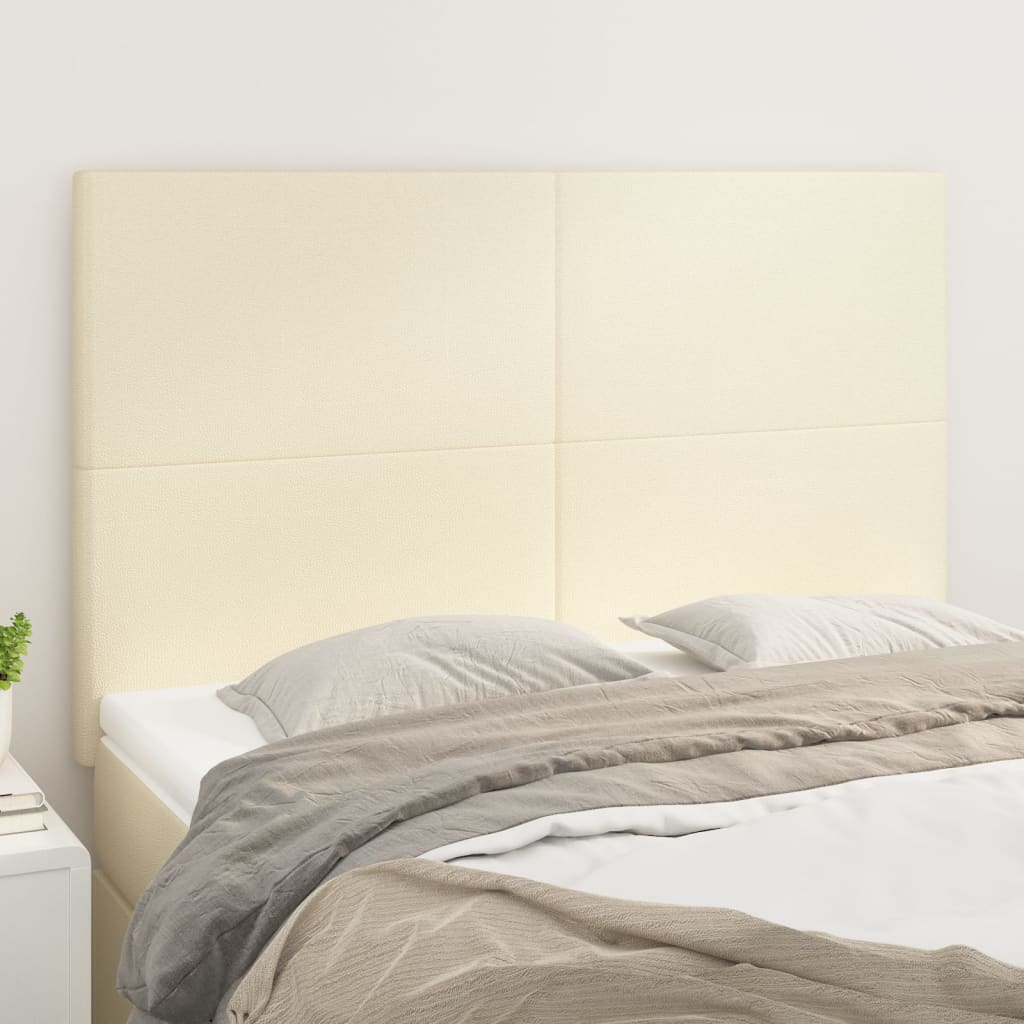 Têtes de lit 4 pcs Crème 72x5x78/88 cm Similicuir - XIOS