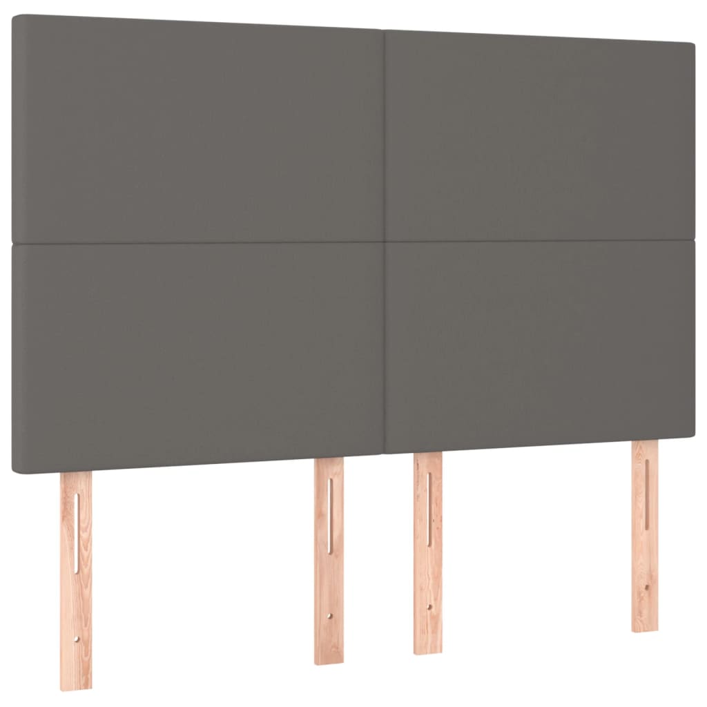 Têtes de lit 4 pcs Gris 72x5x78/88 cm Similicuir - XIOS