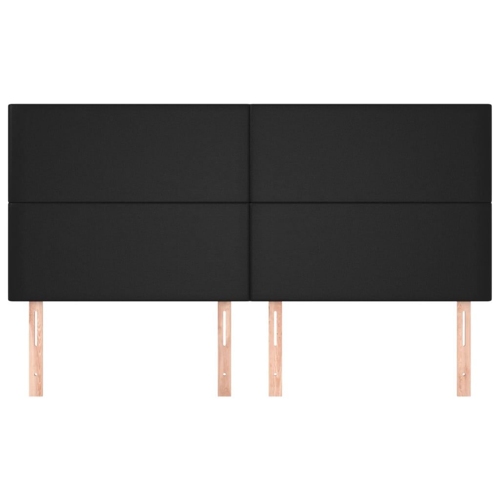 Têtes de lit 4 pcs Noir 90x5x78/88 cm Similicuir - XIOS