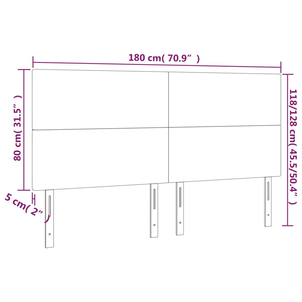 Têtes de lit 4 pcs Crème 90x5x78/88 cm Similicuir - XIOS
