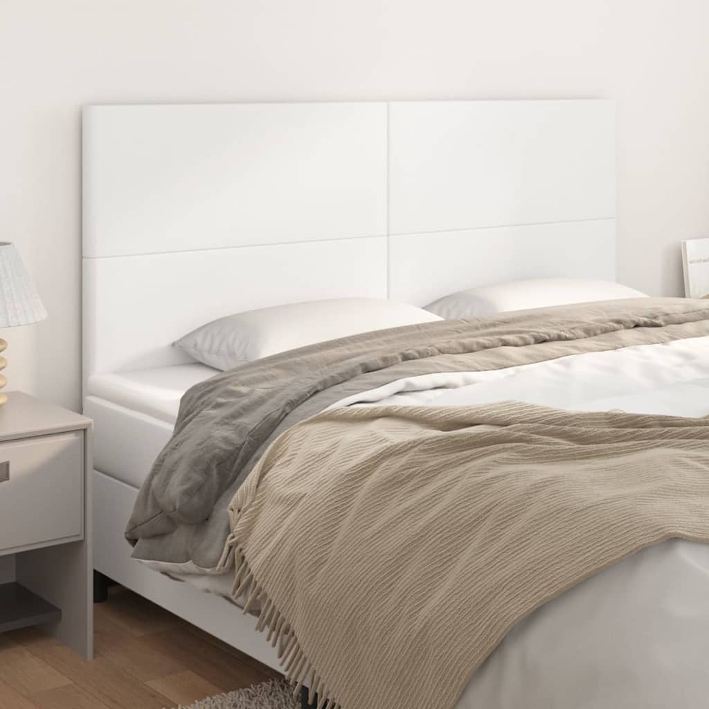 Têtes de lit 4 pcs Blanc 100x5x78/88 cm Similicuir - XIOS