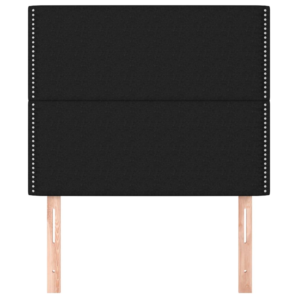 Têtes de lit 2 pcs Noir 80x5x78/88 cm Tissu - XIOS