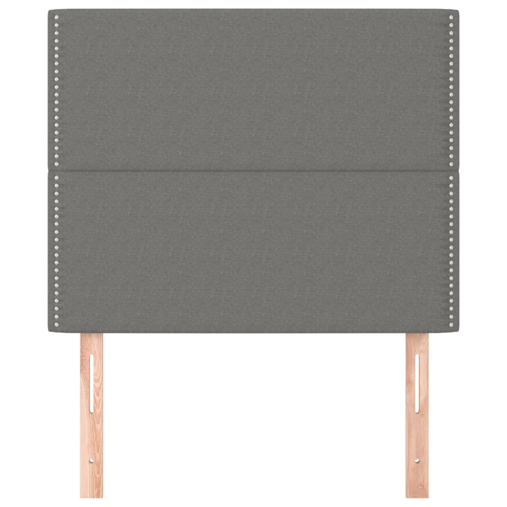 Têtes de lit 2 pcs Gris foncé 90x5x78/88 cm Tissu - XIOS