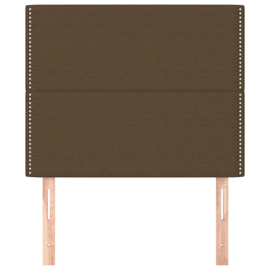 Têtes de lit 2 pcs Marron Foncé 90x5x78/88 cm Tissu - XIOS