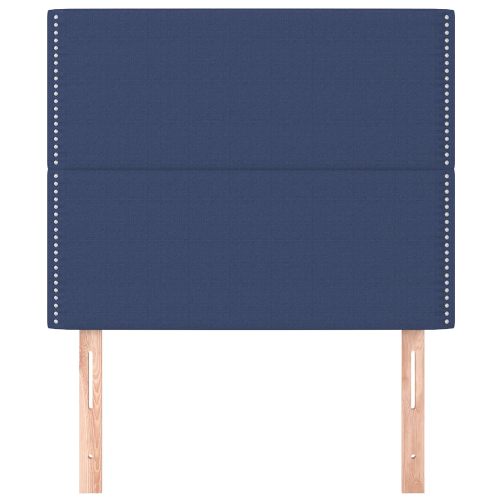 Têtes de lit 2 pcs Bleu 90x5x78/88 cm Tissu - XIOS