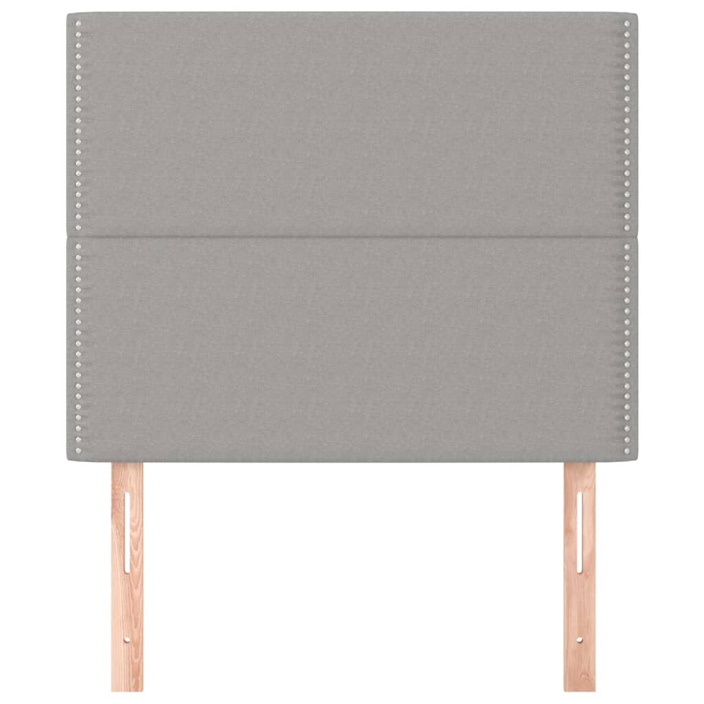 Têtes de lit 2 pcs Gris clair 100x5x78/88 cm Tissu - XIOS