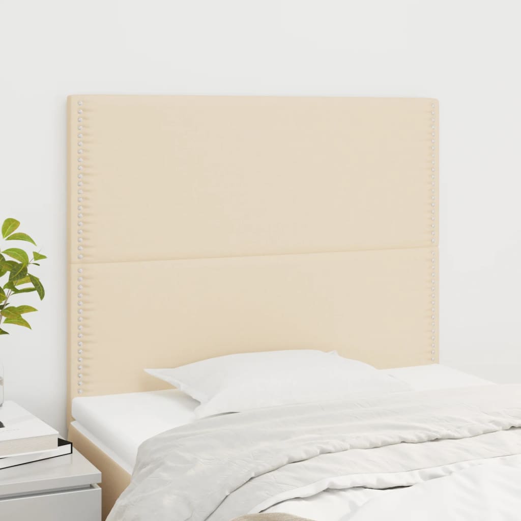 Têtes de lit 2 pcs Crème 100x5x78/88 cm Tissu - XIOS
