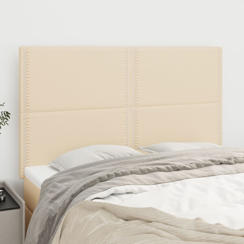 Têtes de lit 4 pcs Crème 72x5x78/88 cm Tissu - XIOS