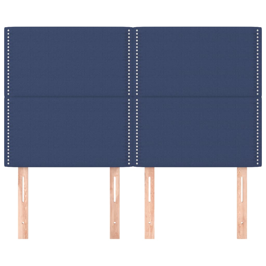 Têtes de lit 4 pcs Bleu 72x5x78/88 cm Tissu - XIOS