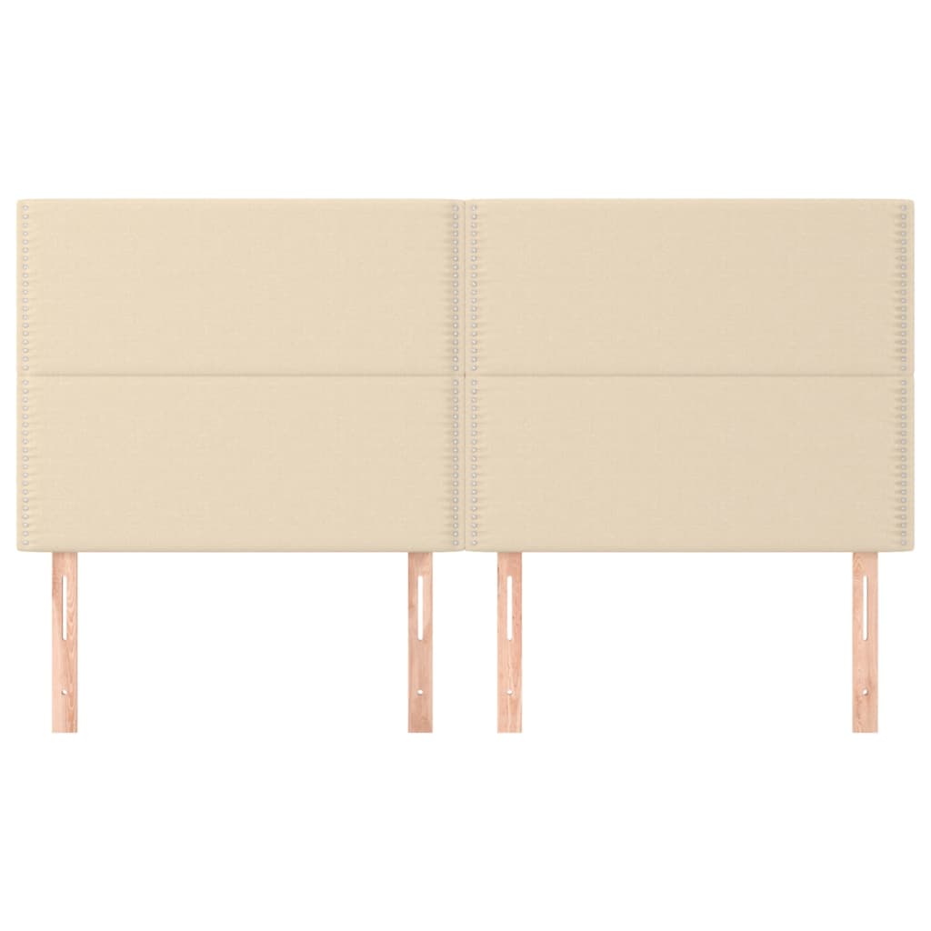 Têtes de lit 4 pcs Crème 90x5x78/88 cm Tissu - XIOS