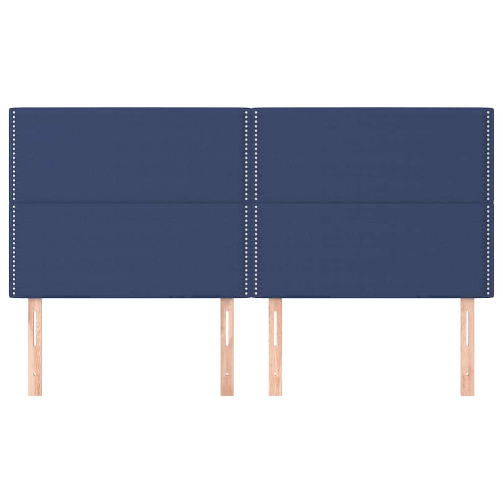 Têtes de lit 4 pcs Bleu 90x5x78/88 cm Tissu - XIOS