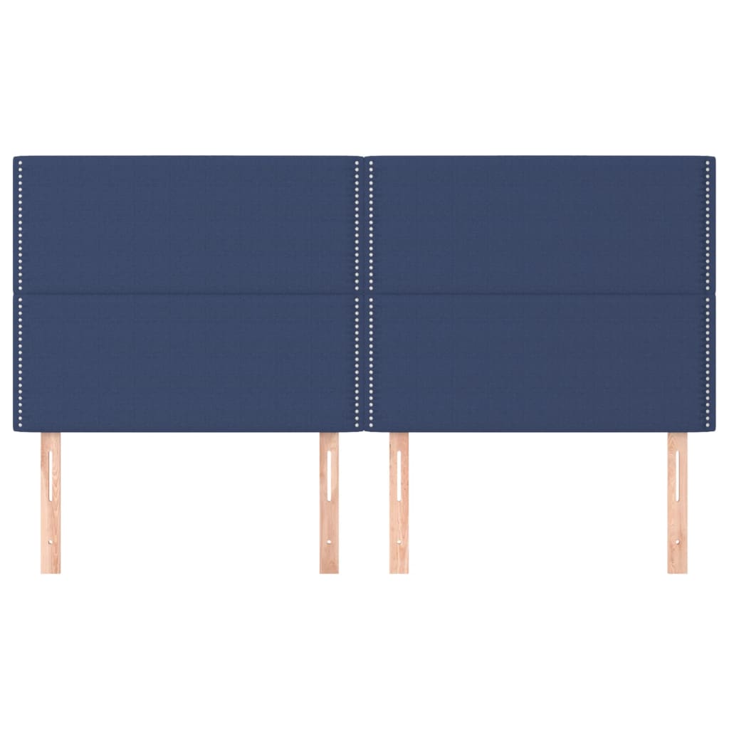 Têtes de lit 4 pcs Bleu 100x5x78/88 cm Tissu - XIOS
