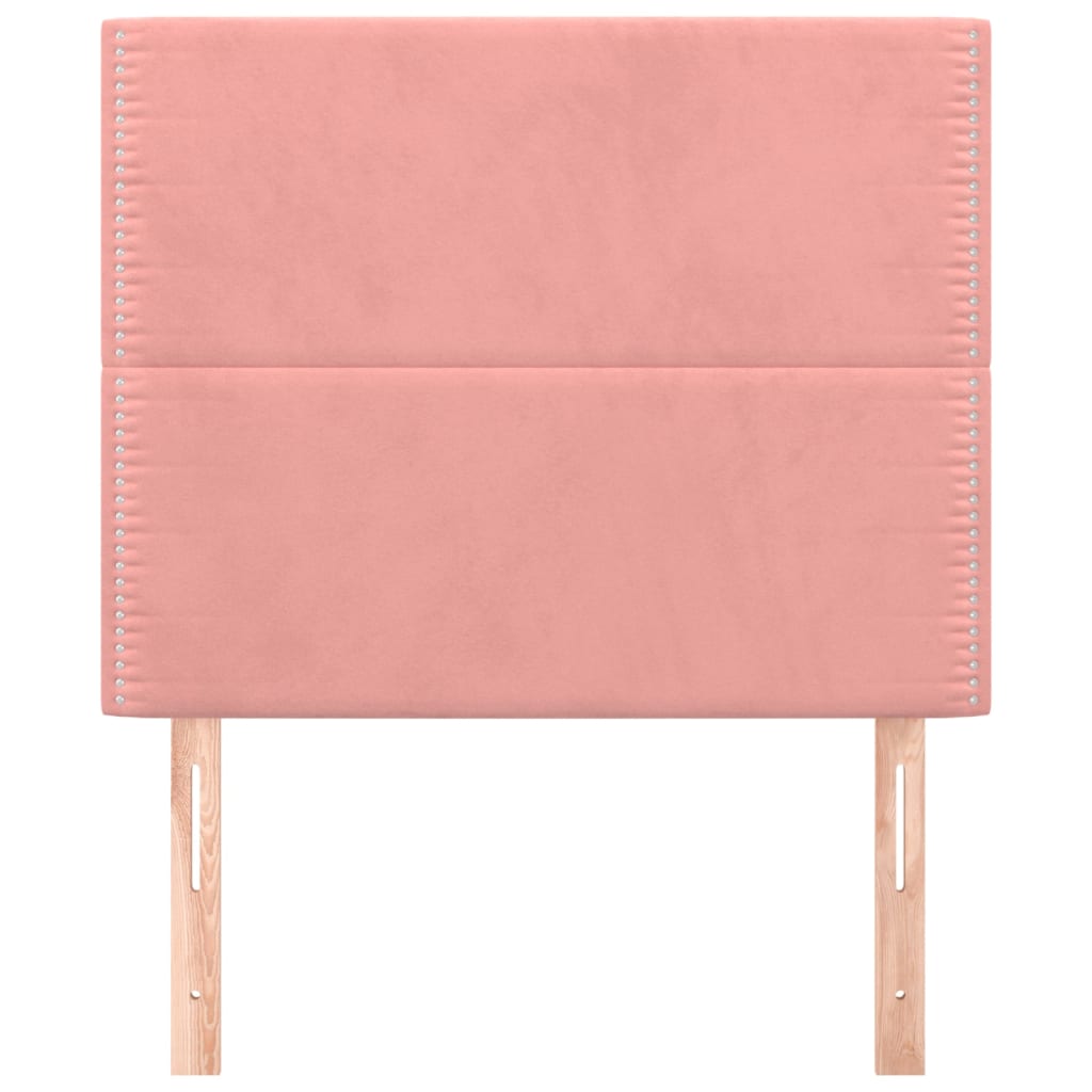 Têtes de lit 2 pcs Rose 80x5x78/88 cm Velours - XIOS