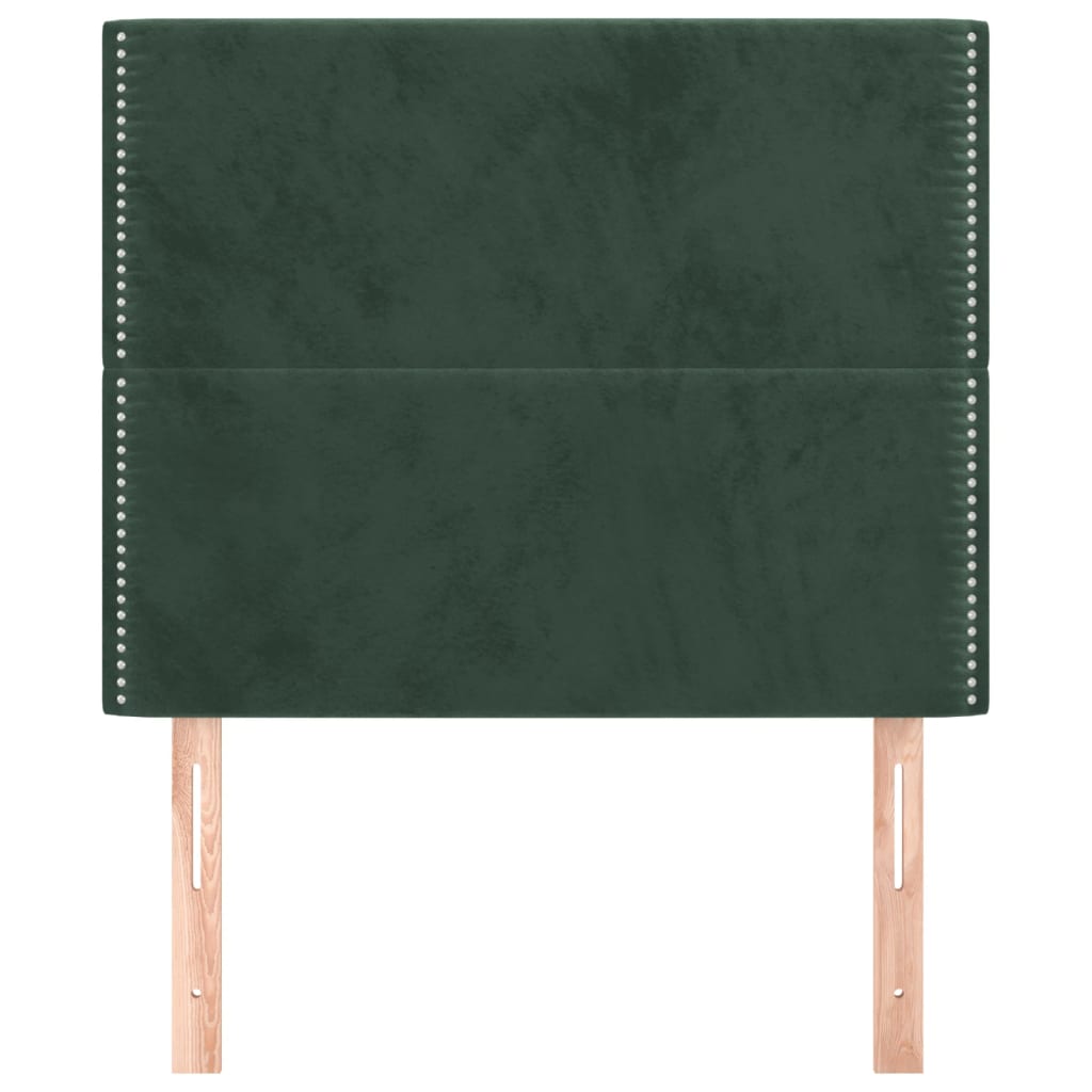 Têtes de lit 2 pcs Vert foncé 90x5x78/88 cm Velours - XIOS