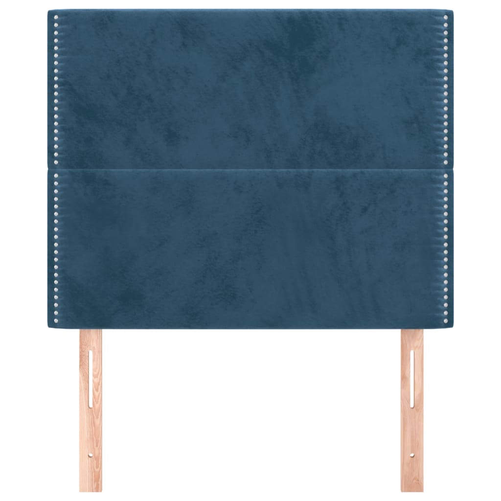 Têtes de lit 2 pcs Bleu foncé 90x5x78/88 cm Velours - XIOS