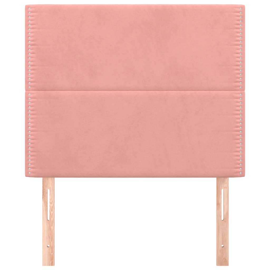 Têtes de lit 2 pcs Rose 90x5x78/88 cm Velours - XIOS