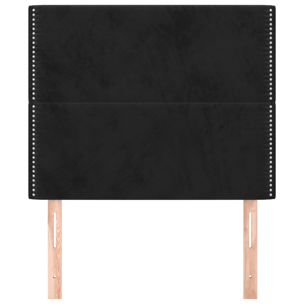 Têtes de lit 2 pcs Noir 100x5x78/88 cm Velours - XIOS