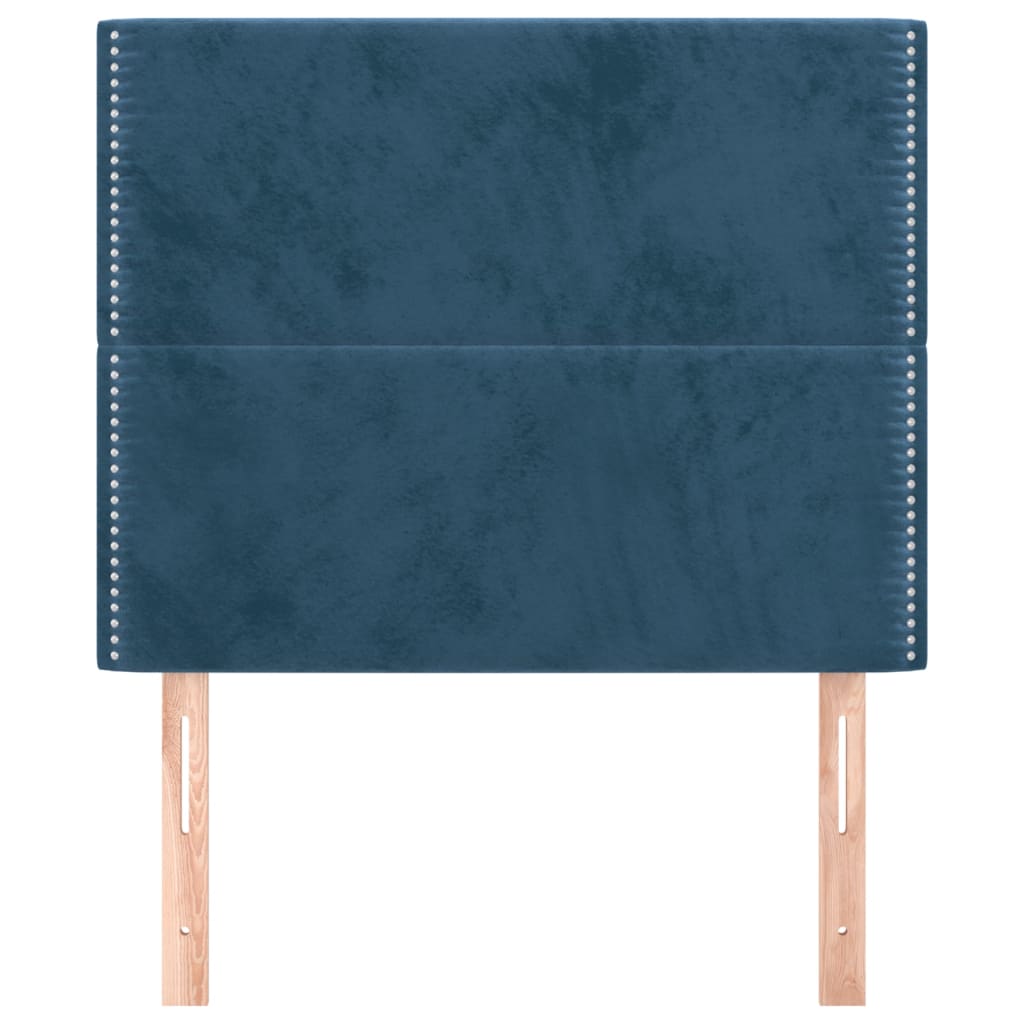 Têtes de lit 2 pcs Bleu foncé 100x5x78/88 cm Velours - XIOS