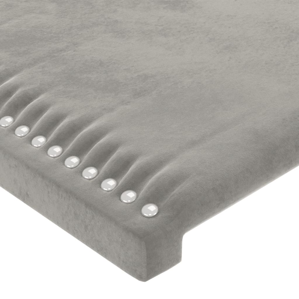 Têtes de lit 4 pcs Gris clair 72x5x78/88 cm Velours - XIOS