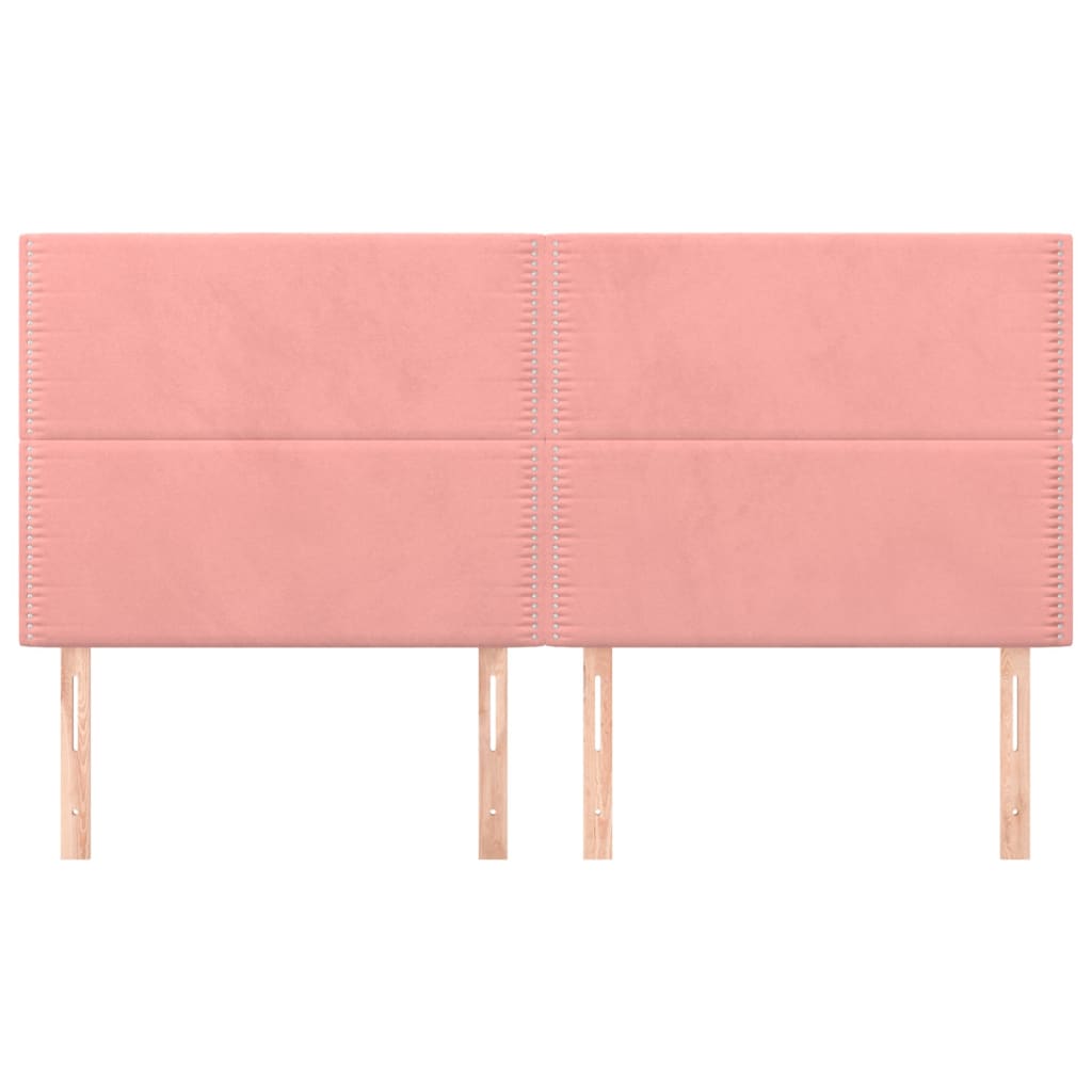Têtes de lit 4 pcs Rose 80x5x78/88 cm Velours - XIOS