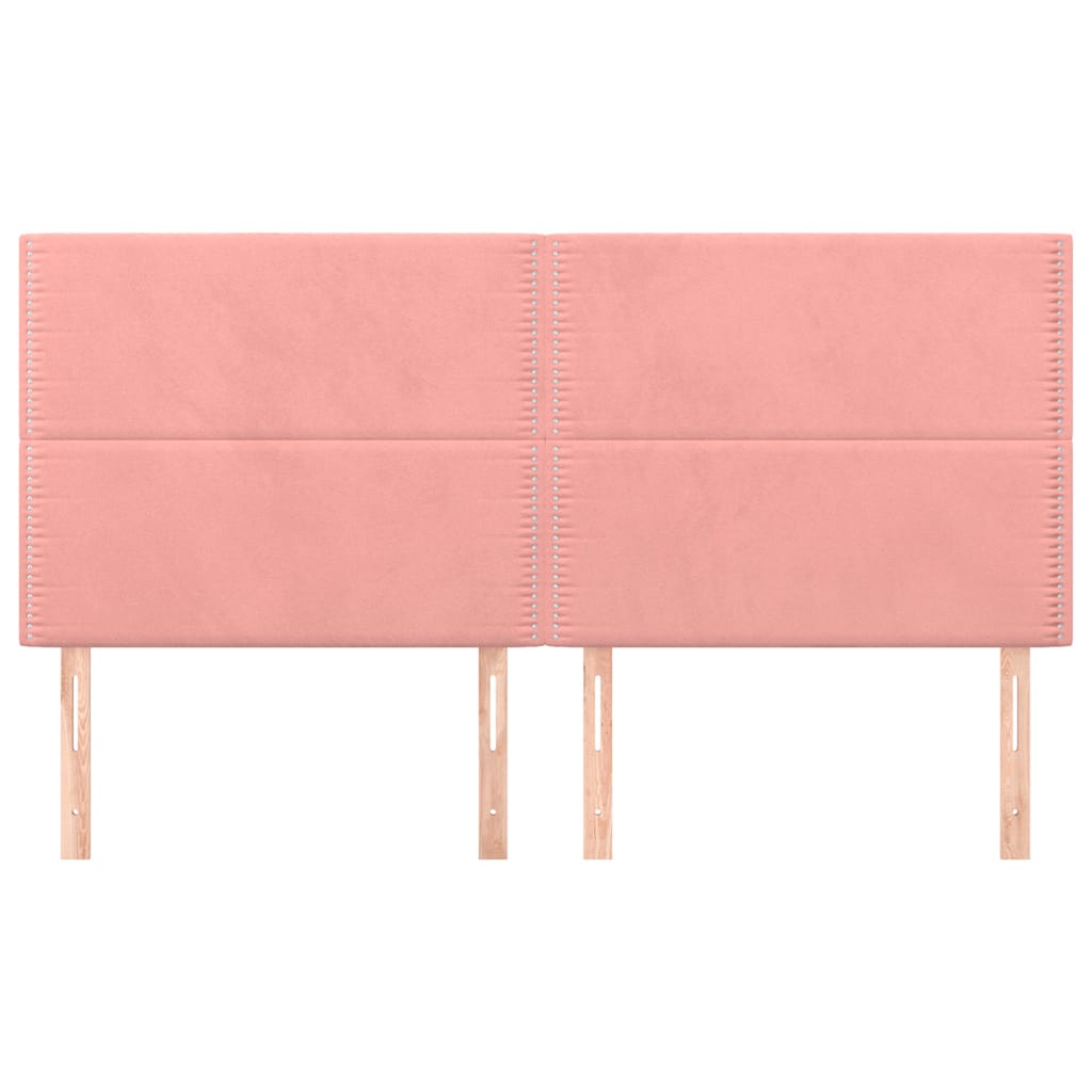 Têtes de lit 4 pcs Rose 100x5x78/88 cm Velours - XIOS