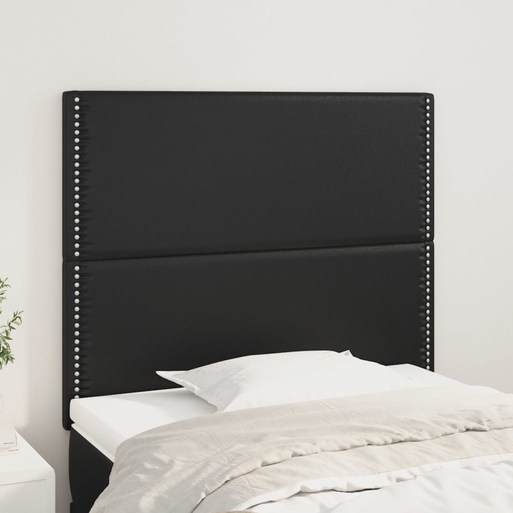 Têtes de lit 2 pcs Noir 90x5x78/88 cm Similicuir - XIOS
