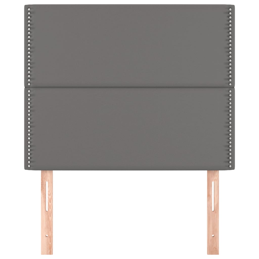 Têtes de lit 2 pcs Gris 90x5x78/88 cm Similicuir - XIOS