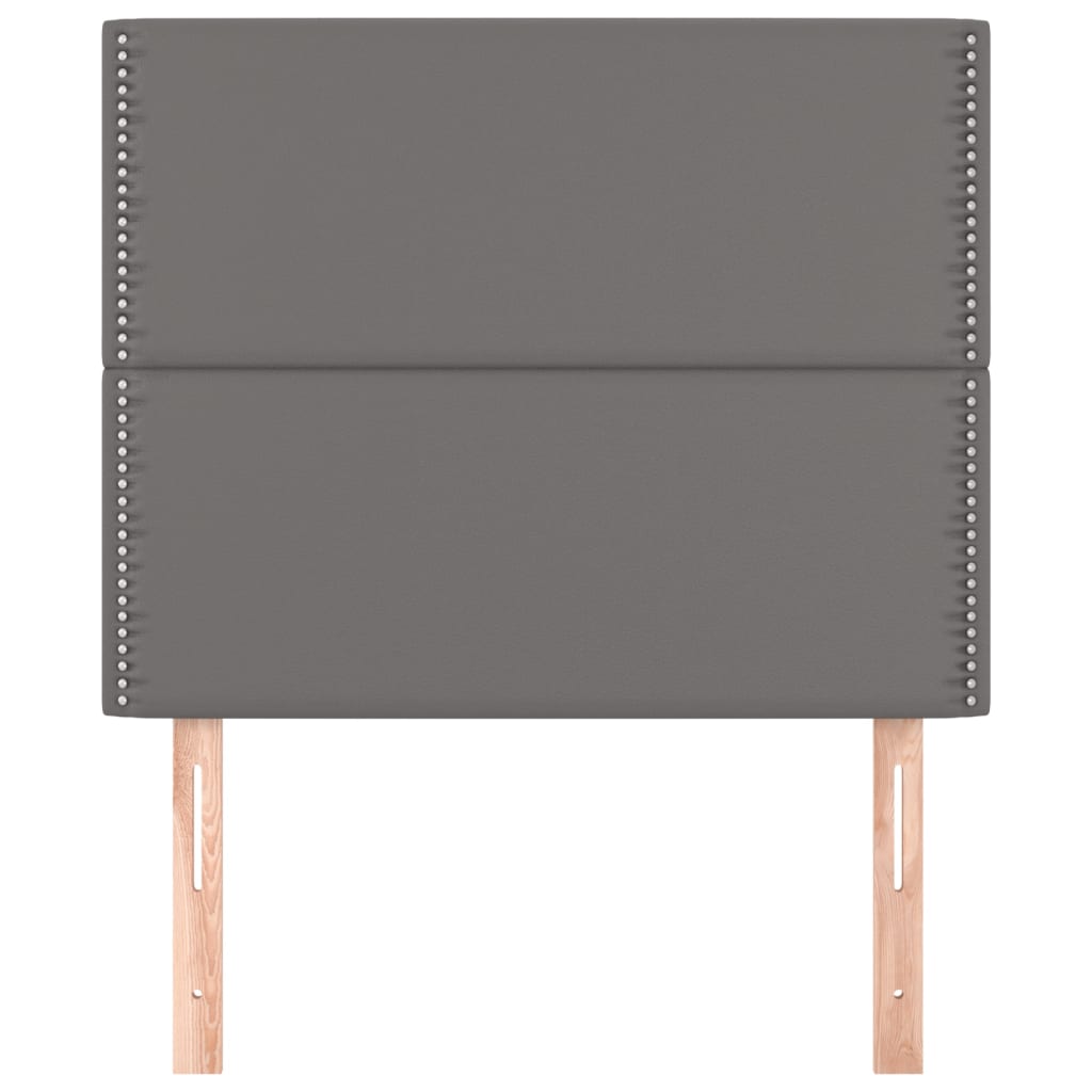 Têtes de lit 2 pcs Gris 100x5x78/88 cm Similicuir - XIOS