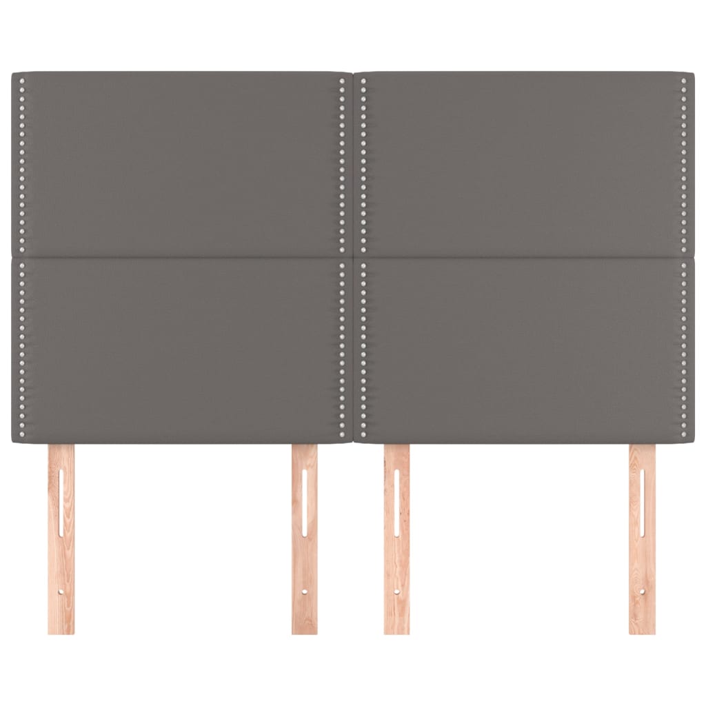 Têtes de lit 4 pcs Gris 72x5x78/88 cm Similicuir - XIOS