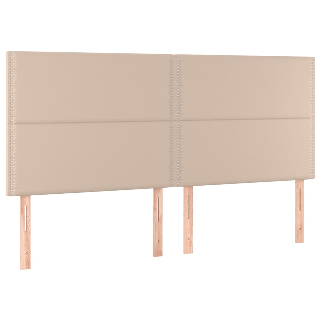 Têtes de lit 4 pcs Cappuccino 90x5x78/88 cm Similicuir - XIOS