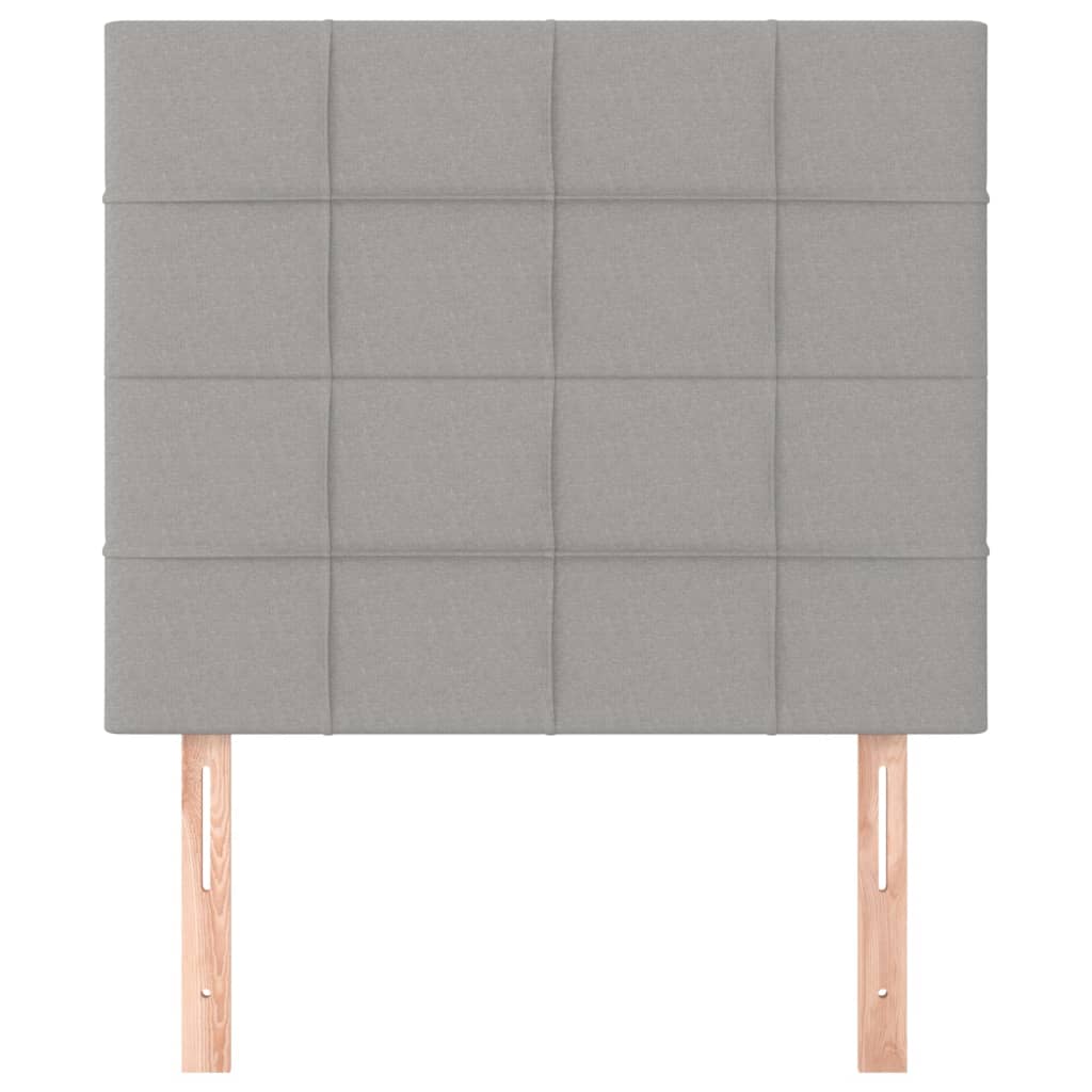 Têtes de lit 2 pcs Gris clair 80x5x78/88 cm Tissu - XIOS