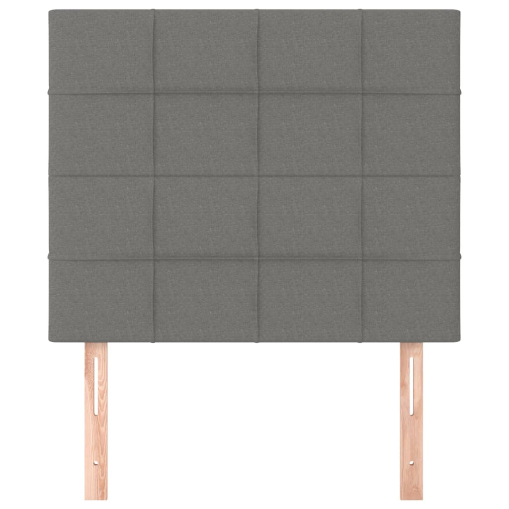 Têtes de lit 2 pcs Gris foncé 90x5x78/88 cm Tissu - XIOS