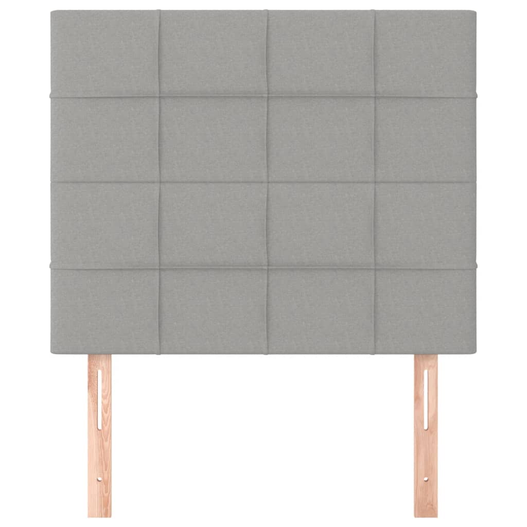 Têtes de lit 2 pcs Gris clair 100x5x78/88 cm Tissu - XIOS