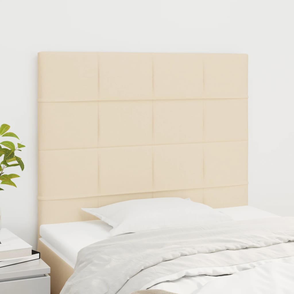 Têtes de lit 2 pcs Crème 100x5x78/88 cm Tissu - XIOS