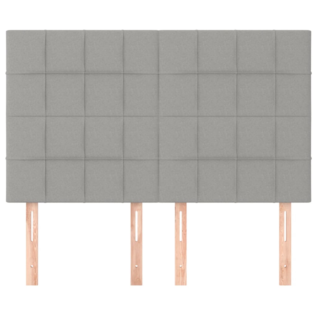 Têtes de lit 4 pcs Gris clair 72x5x78/88 cm Tissu - XIOS