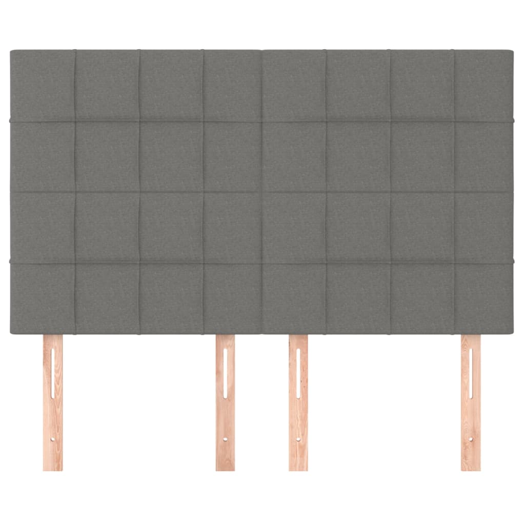 Têtes de lit 4 pcs Gris foncé 72x5x78/88 cm Tissu - XIOS