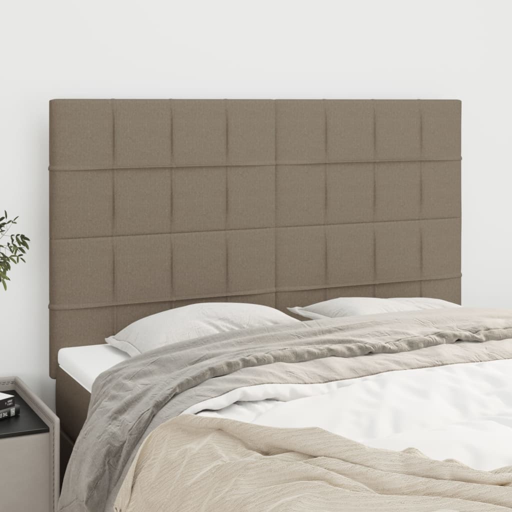 Têtes de lit 4 pcs Taupe 72x5x78/88 cm Tissu - XIOS