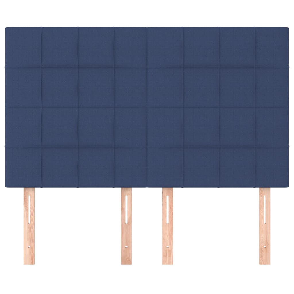 Têtes de lit 4 pcs Bleu 72x5x78/88 cm Tissu - XIOS