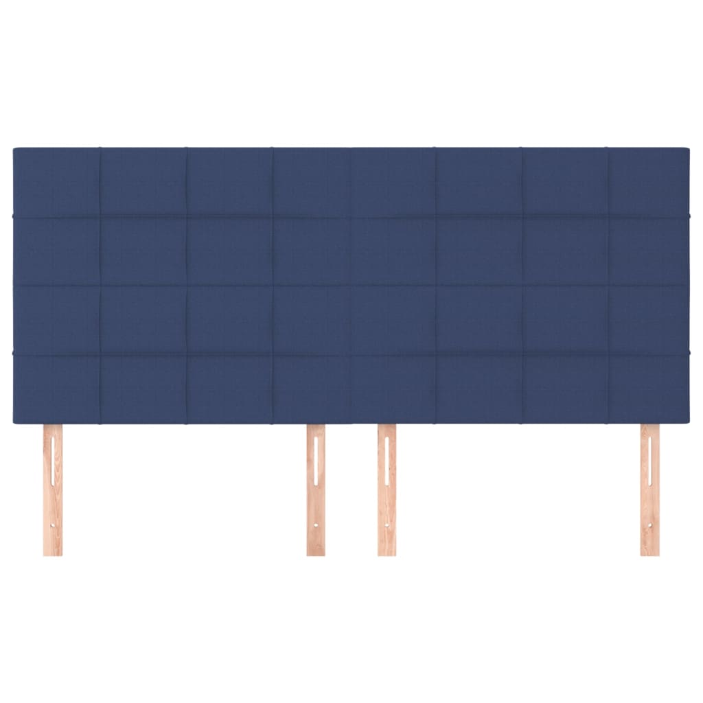 Têtes de lit 4 pcs Bleu 80x5x78/88 cm Tissu - XIOS