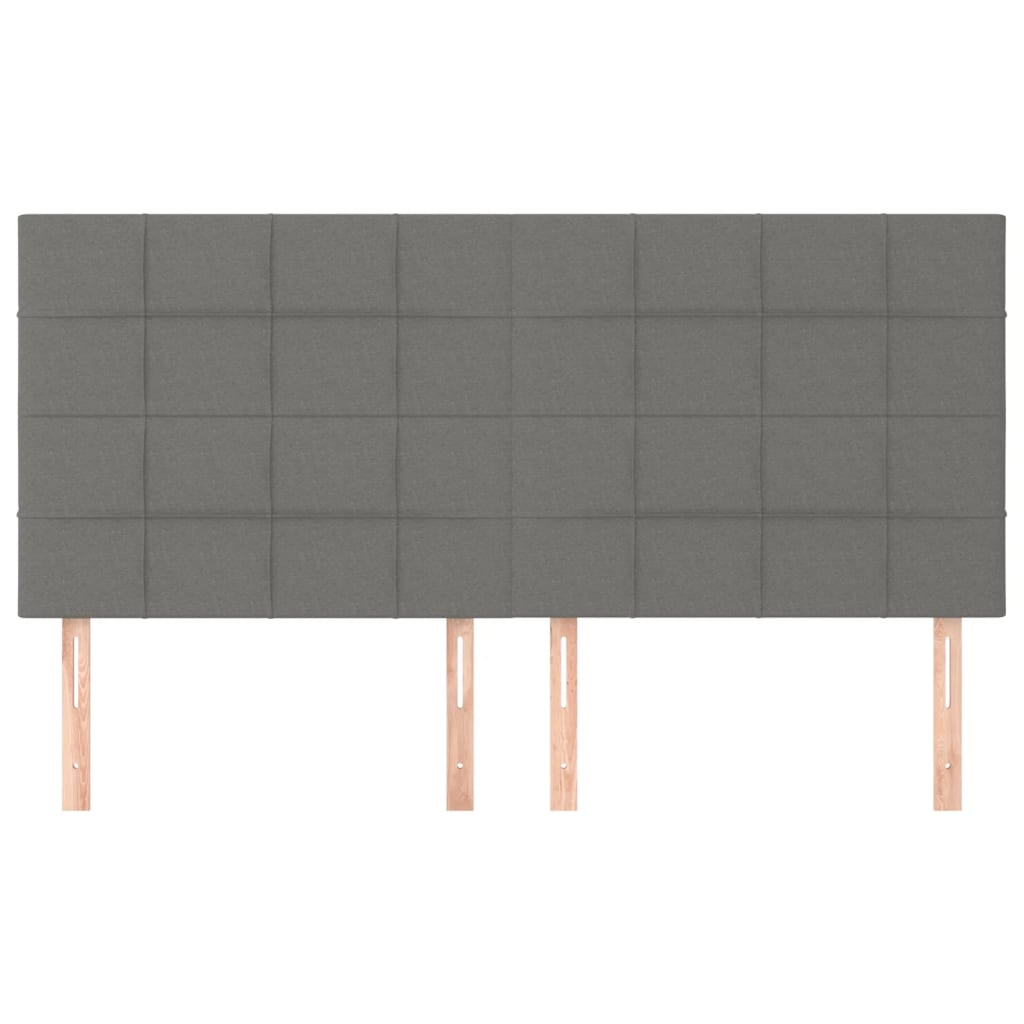 Têtes de lit 4 pcs Gris clair 90x5x78/88 cm Tissu - XIOS