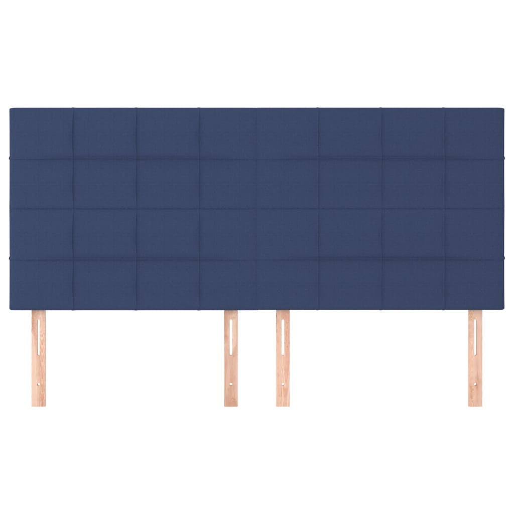 Têtes de lit 4 pcs Bleu 90x5x78/88 cm Tissu - XIOS