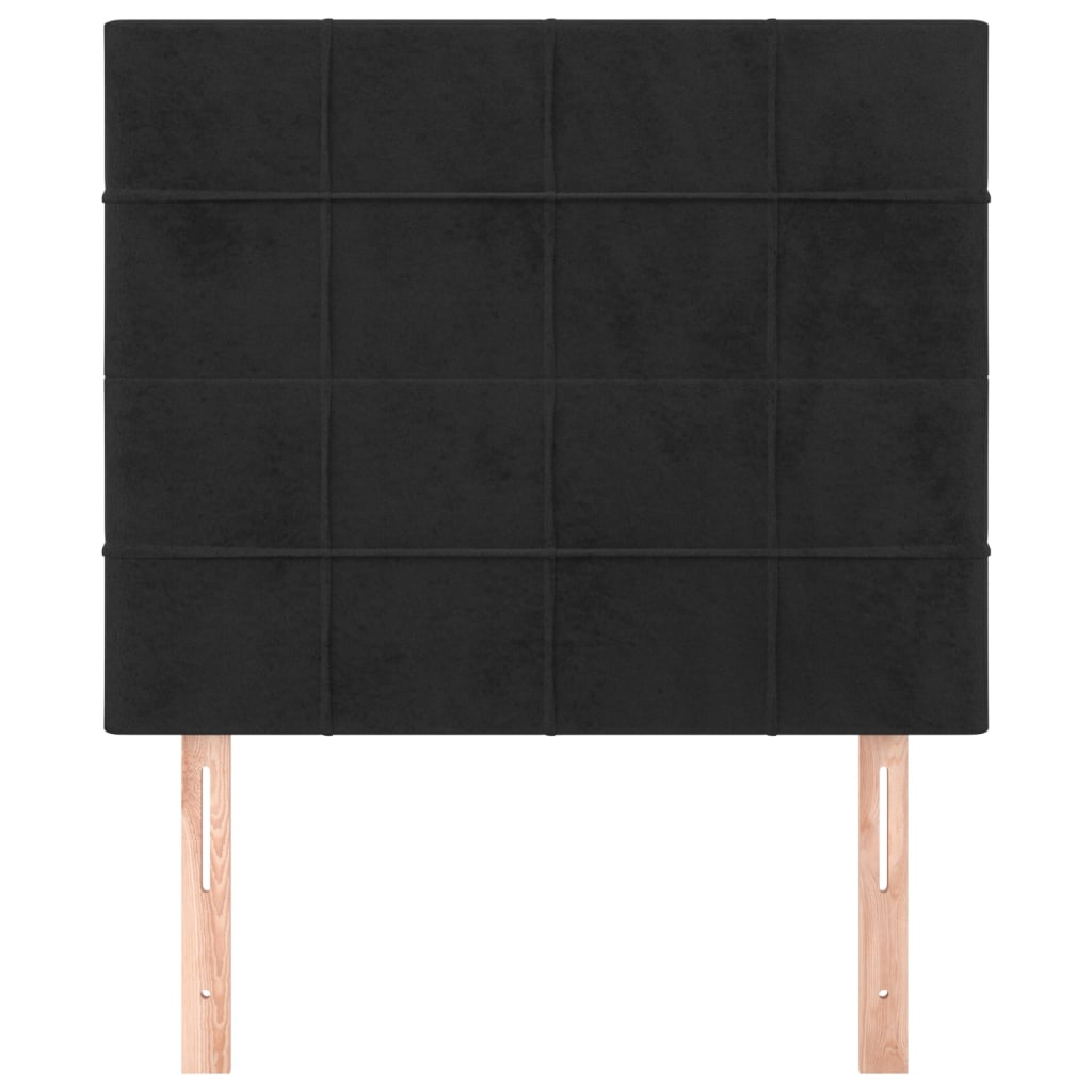 Têtes de lit 2 pcs Noir 80x5x78/88 cm Velours - XIOS