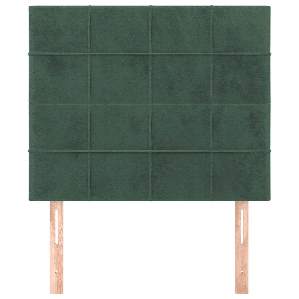 Têtes de lit 2 pcs Vert foncé 80x5x78/88 cm Velours - XIOS
