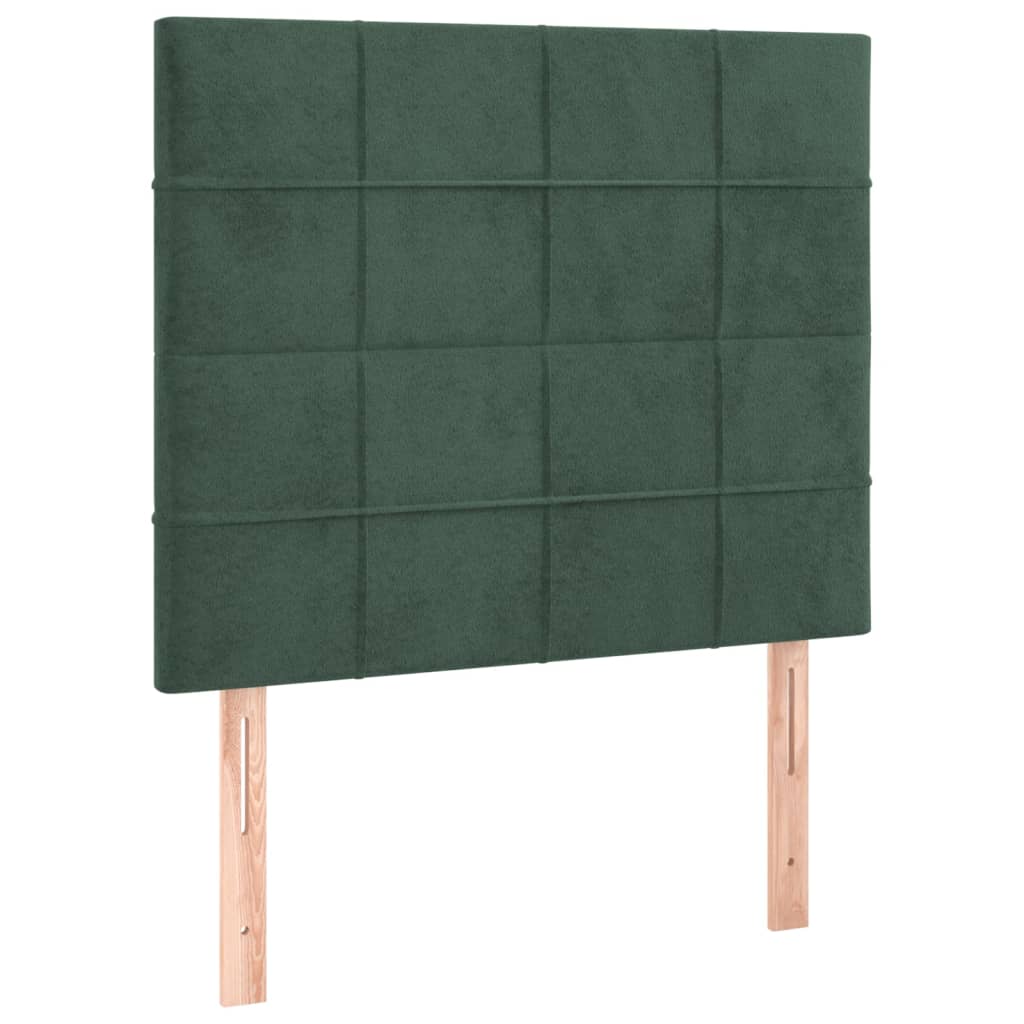 Têtes de lit 2 pcs Vert foncé 90x5x78/88 cm Velours Têtes et pieds de lit vidaXL