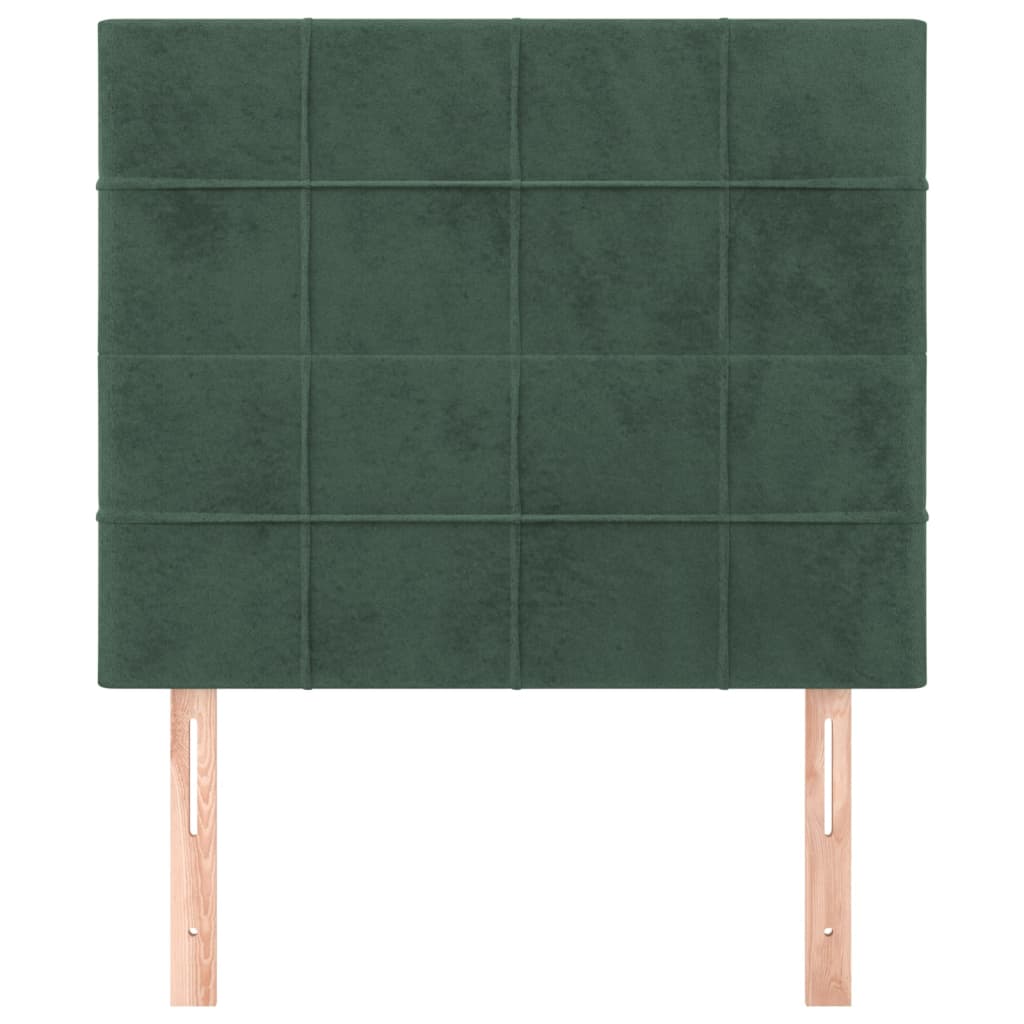 Têtes de lit 2 pcs Vert foncé 90x5x78/88 cm Velours Têtes et pieds de lit vidaXL