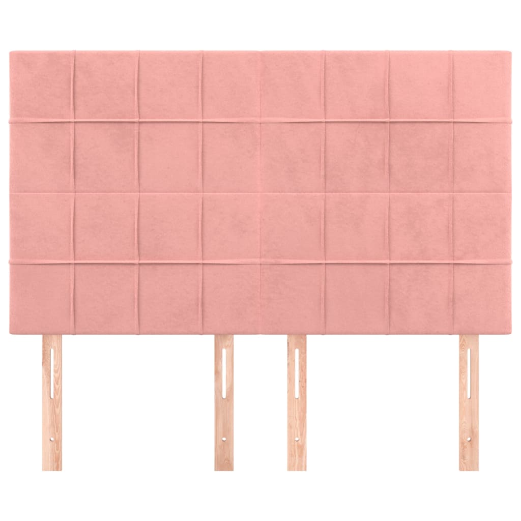 Têtes de lit 4 pcs Rose 72x5x78/88 cm Velours - XIOS