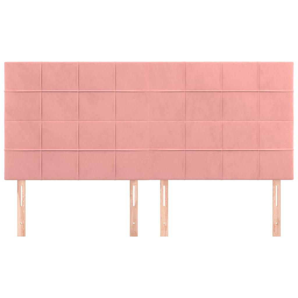 Têtes de lit 4 pcs Rose 90x5x78/88 cm Velours - XIOS